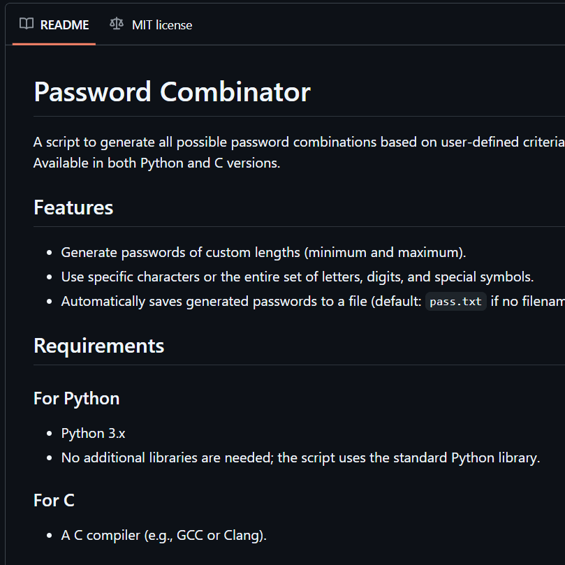 Password Combinator